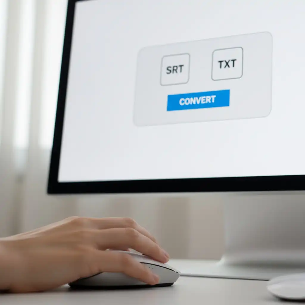 One-Click SRT to Text Conversion