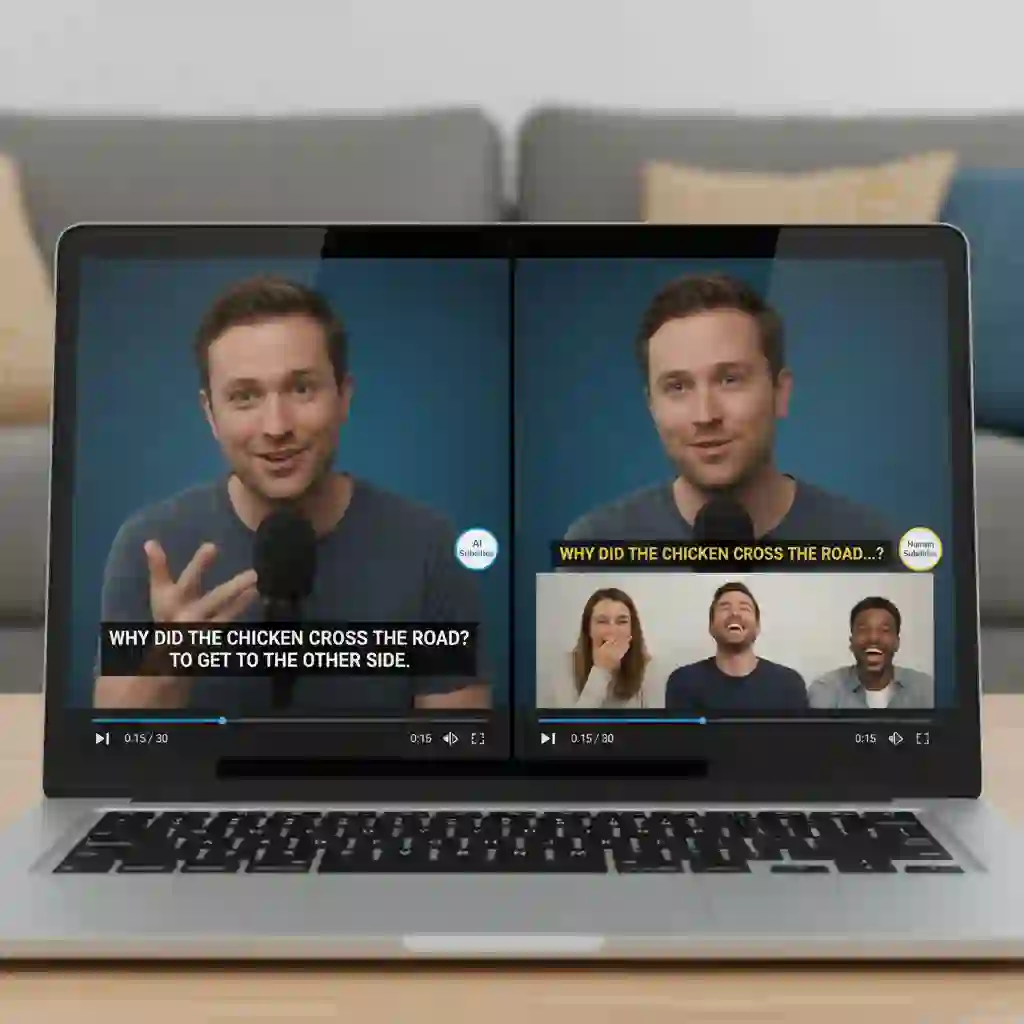 Diagram emphasizing frame-accurate subtitle timing and synchronization achieved by professional subtitling translation services, preserving comedic timing, pacing, and scene transitions while preventing drift or lag that disrupts immersion and audience engagement.