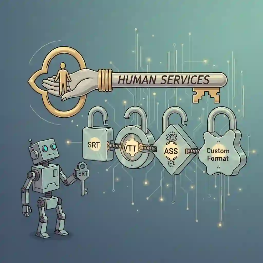 Overview of subtitle format compatibility across SRT, VTT, and ASS handled by subtitling translation services, ensuring correct rendering, debugging encoding issues, and fixing overlapping time codes for platform reliability on YouTube and Vimeo.
