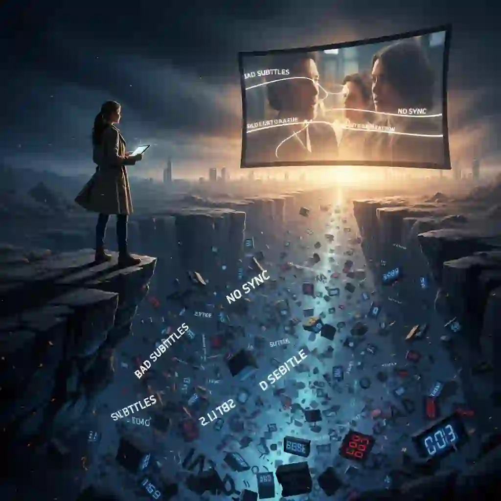 Intro image illustrating core concepts, standards, and workflows in audiovisual translation subtitling, highlighting precise timing, line-breaking rules, and professional SRT file creation for high-quality, accessible multilingual video experiences.