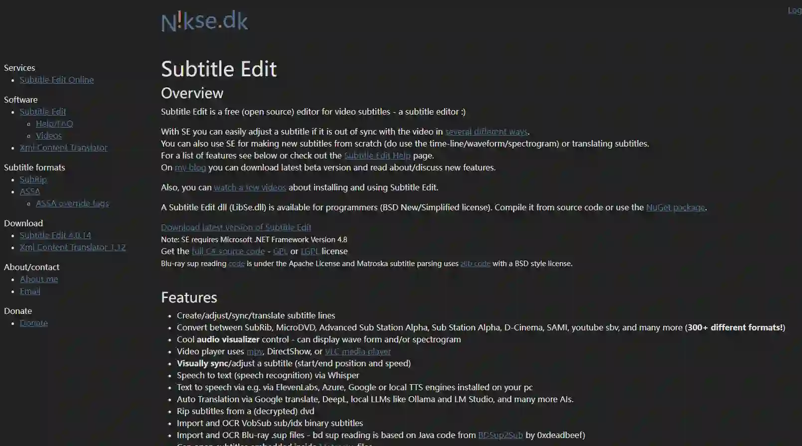 Subtitle Edit tooling used for audiovisual translation subtitling, featuring format conversions, waveform visualisation, and efficient spotting that speeds SRT workflows while maintaining consistent technical quality.