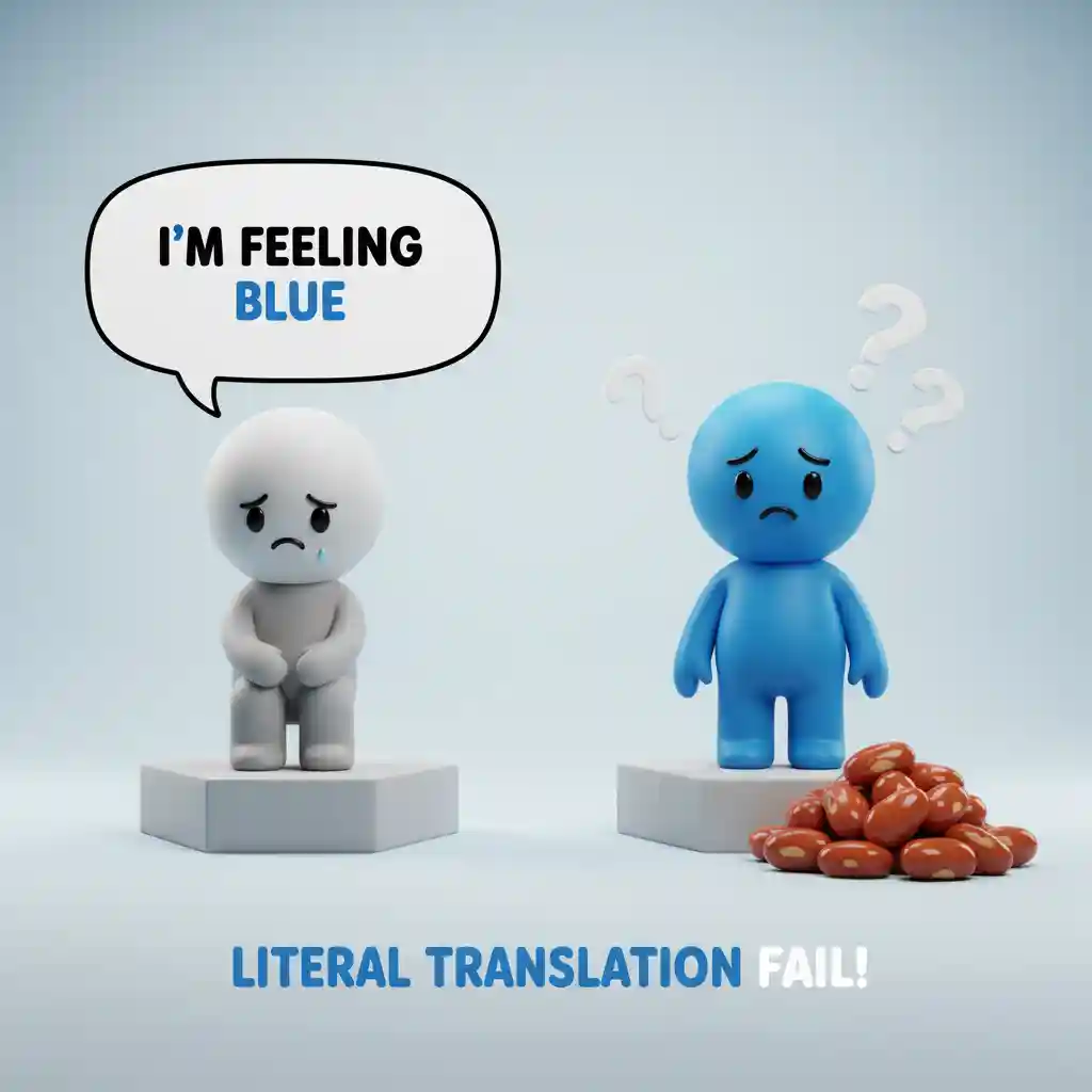 Illustration of common machine translation errors and idiom misinterpretations, highlighting why a context-aware subtitle translator ai produces natural, culturally correct subtitles, improving viewer comprehension and engagement across languages and long-form video content.