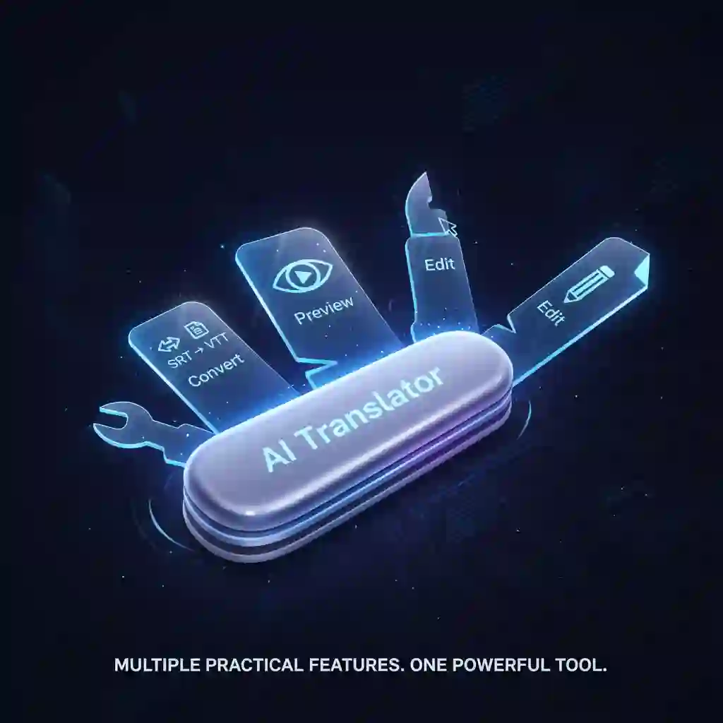 Extra features like Format Converter and Online Preview demonstrate why a free ai subtitle translator can become a full workflow hub for creators managing subtitles efficiently.