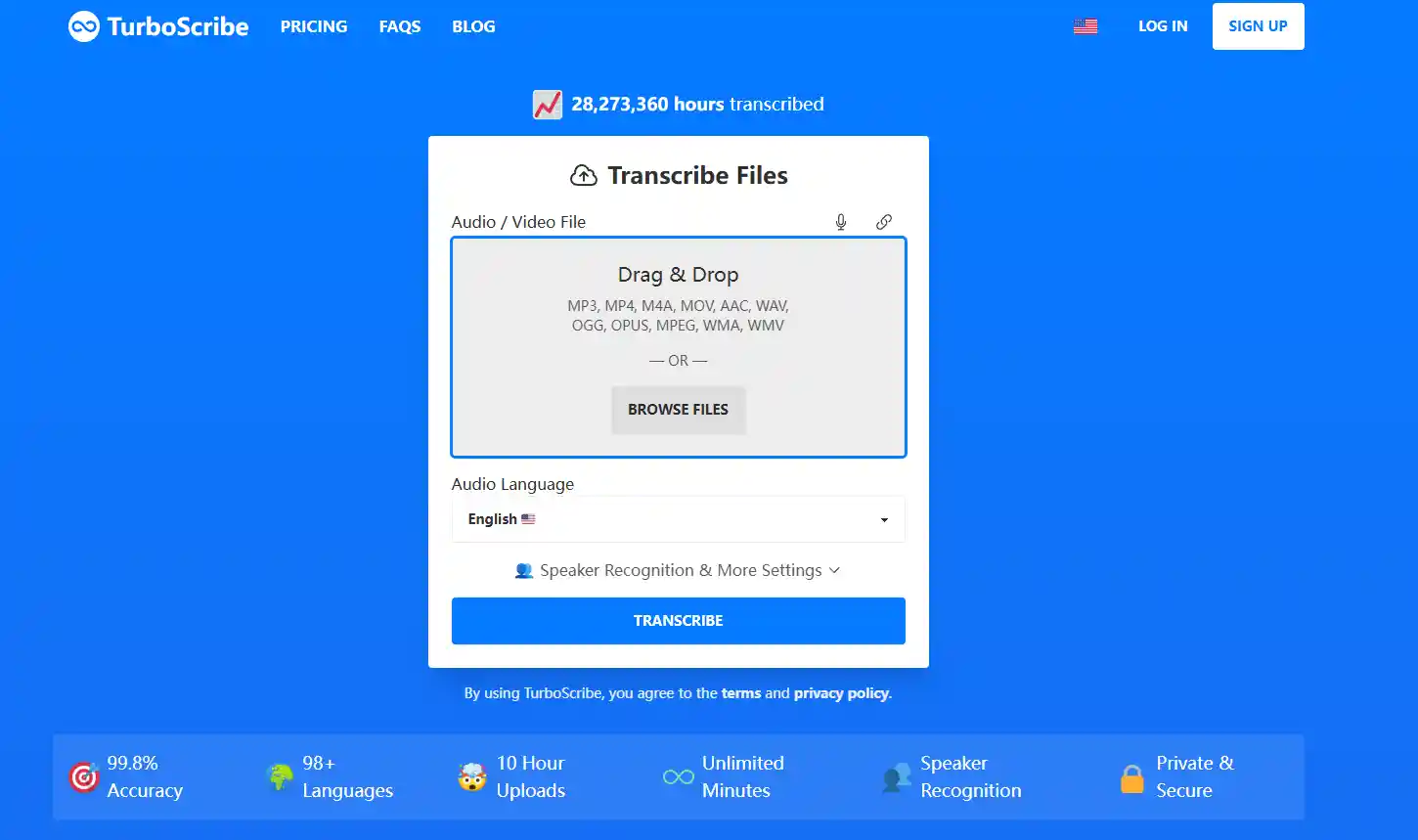 Happy Scribe dashboard highlighting high-accuracy tools professionals use to translate video subtitles ai, combining AI transcription, precise timing, and optional human review for perfect multilingual captions across industries.