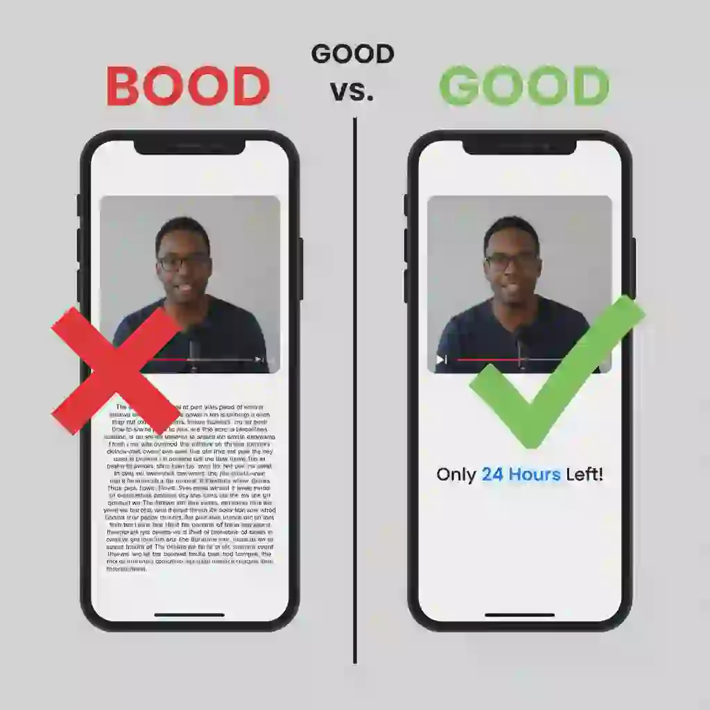 An example of a well-designed story slide with short, readable text, illustrating the best practice of keeping text concise when learning how to add captions to instagram stories.