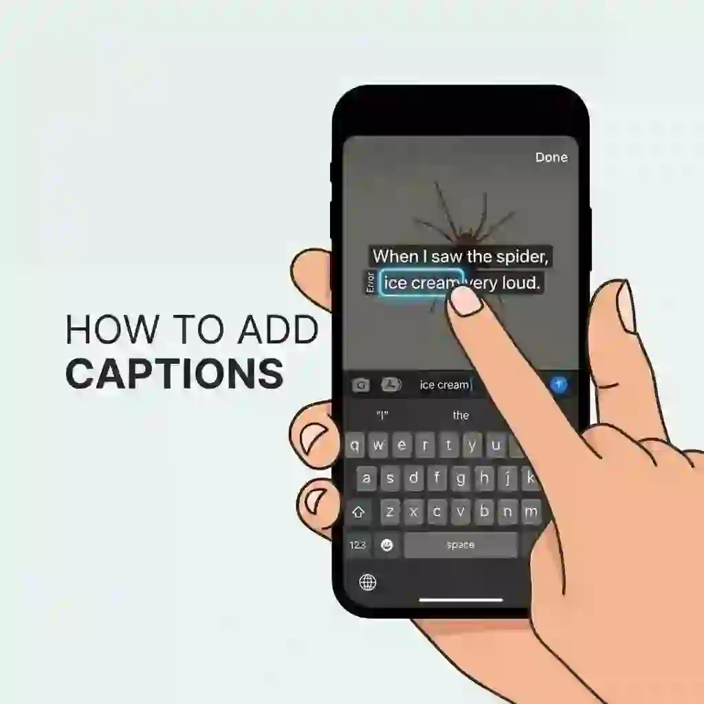 A step-by-step visual guide displaying the Instagram sticker tray and highlighting the specific sticker needed when learning how to add captions to instagram stories using the native app features.