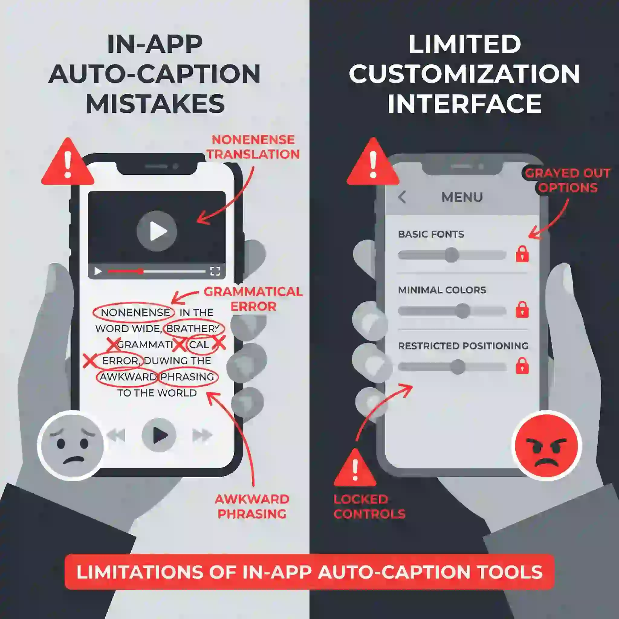 Listing various common pitfalls when learning how to add chinese subtitles on rednote using built-in text overlay tools and auto captions